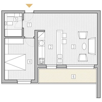 Ansprechende 2-Zimmer-Wohnung mit geh. Innenausstattung mit Balkon und EBK in Villingen-Schwenningen