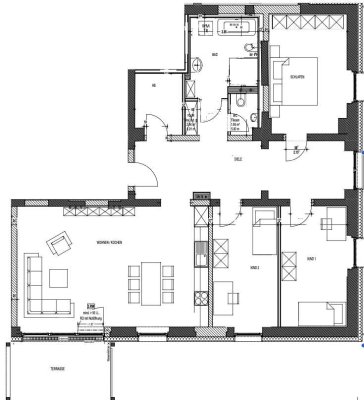 Moderne 4-Raum Wohnung im Erstbezug mit großer Terasse