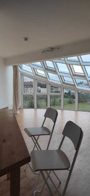 Wohnung mit Blick ins Grüne und Frankfurter Skyline