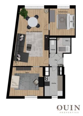 ERSTBEZUG - thermisch sanierte Dachgeschoß Wohnung mit Fernblick - 62qm - 1110 Wien