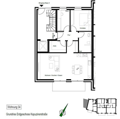 Exklusive 3 Zimmer-Wohnung im Erdgeschoss - Neubau