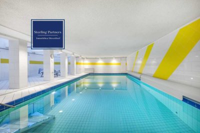 Repräsentative Wohnung mit Schwimmbad, Lift und zwei TG-Stellplätzen direkt am Rochusclub