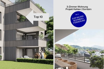 3-Zimmer-Wohnung im 2.OG mit großer Sonnenterrasse und Weitblick