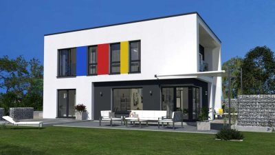 BAUHAUS-ARCHITEKTUR IN OKAL-DESIGN MIT WINTERZAUBER