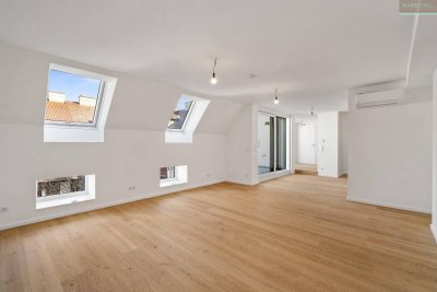 Exklusive Maisonette-Wohnung mit Dachterrasse, Balkon und Rundumblick über Wien