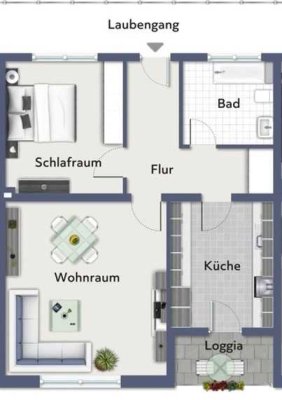 Schöne 2,5 Zimmer Wohnung In Moers zu vermieten