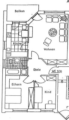 Gemütliche 3-Zimmerwohnung mit Balkon in Olfen