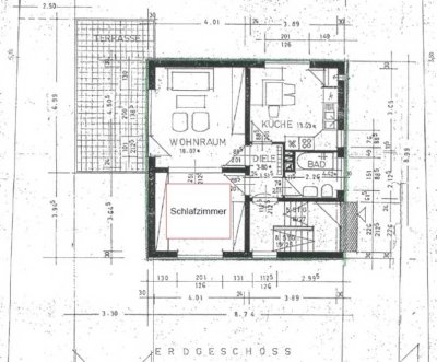 ruhige 2 Zimmer Wohnung in Feldrandlage