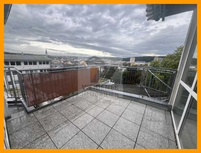 Dachterrasse mit Fernblick! Außergewöhnliche 3 Raum-DG-Wohnung!