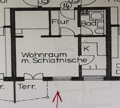 1,5 Zimmer Gartenwohnung Erdgeschoss Petershausen