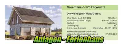 Ferienhaus und Geldverdienen    Preis inkl Grundstücke       PV Anlage und  KFW 40  - QNG