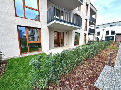 Erstbezug im Neubau Quartier Glashütte - Erdgeschosswohnung mit Terrasse und Garten