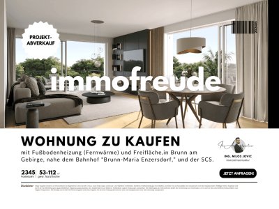 Zum Verkauf steht eine 4-Zimmer-Garten-Wohnung mit ca. 213,61 m² Freifläche in Brunn am Gebirge, nahe dem Bahnhof "Brunn-Maria Enzersdorf" und nur 8 Autominuten von der SCS entfernt.