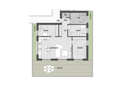 4-Zimmer Penthouse Wohnung mit Südterrasse