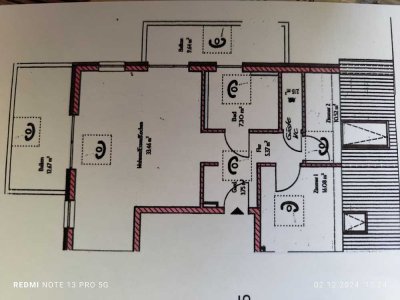 Stilvolle 3-Raum-Dachgeschosswohnung mit gehobener Innenausstattung mit Balkon in Saarbrücken