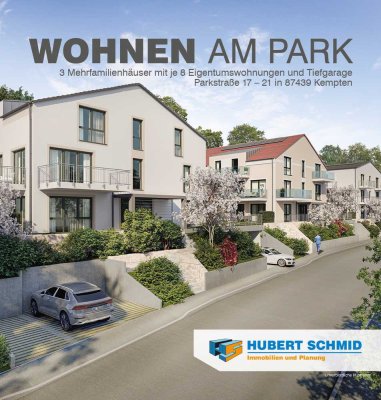 Wohnen Am Park in Kempten, Neubau von 3 Mehrfamilienhäusern mit TG