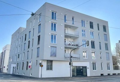 Moderne KfW 55-Wohnung (BJ. 2018) mit zwei Zimmern sowie Balkon und gehobener EBK in Ulm