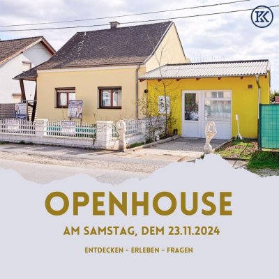 OpenHouse am Samstag, 23.11.2024, ab 10 Uhr – entdecken, erleben, fragen! Anfragen bitte telefonisch