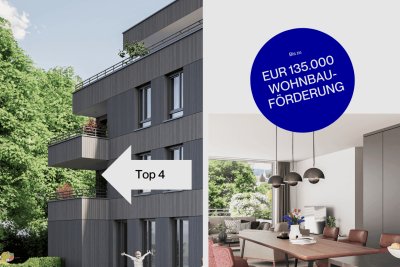 Westseitige und sehr ruhige 2-Zimmer-Wohnung mit sonniger Terrasse!