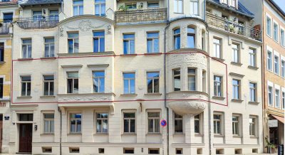 TOP LAGE! Großzügige, helle Jugendstil-Wohnung im Gebäudedenkmal mit Echtholzfußböden, Stuck, Keller