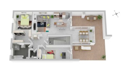 projektierte Wohnung mit Wohnterrasse in Neckarau