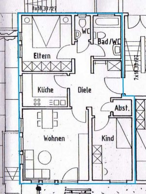 Frisch renovierte 3-Zi.-Whg in Erbach