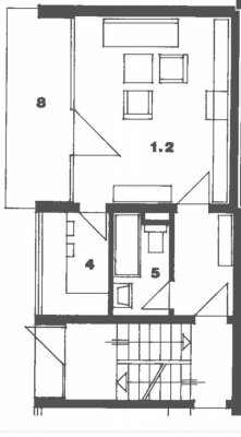 Geschmackvolle 1-Zimmer-Wohnung mit separater Küche und Flur und Badezimmer. Privatverkauf