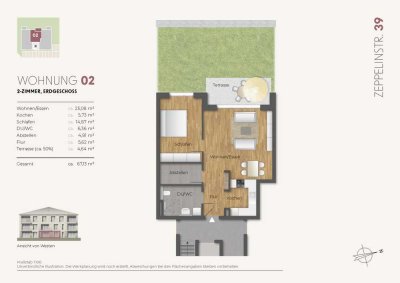 2 - Zi. Neubau Erdgeschosswohnung (Whg. 02)