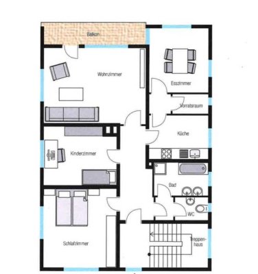 Helle 4-Zimmer Obergeschosswohnung in Esslingen