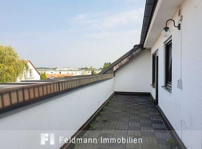 WG-geeignet! Extra große Maisonette-Wohnung mit 2 Dachterrassen.