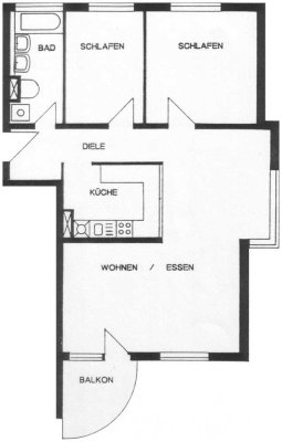 Helle geräumige 3-Raum-Wohnung