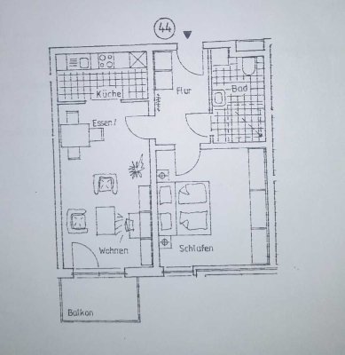 Schöne, ruhige 2ZKB Wohnung - nur Senioren, betreutes Wohnen!