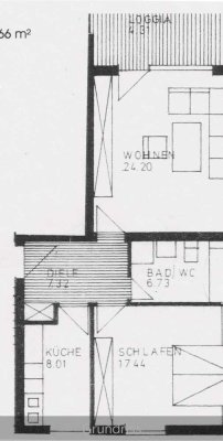 Stilvolle, gepflegte 2-Zimmer-Wohnung mit Balkon in Erding