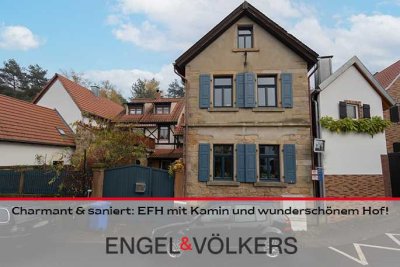 Charmant & saniert: EFH mit Kamin und wunderschönem Hof in DÜW-Leistadt!