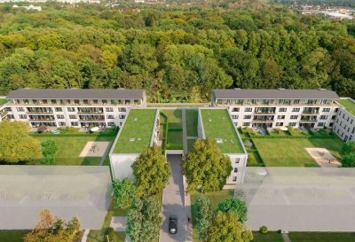 Moderne, neuwertige 2-Raum-Terrassenwohnung mit Grünfläche und gehobene Innenausstattung