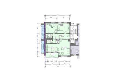 Erstbezug: Helle 3-Zimmer-Wohnung mit ruhigem Südbalkon, Einbauküche uvm. am Rosenaupark, 3.OG mit A