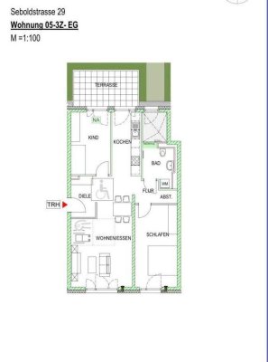 Neuwertige Wohnung mit Terrasse