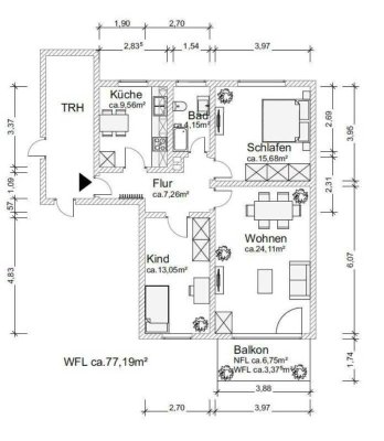 Stilvolle 3-Zimmer-Wohnung mit moderner Einbauküche und Balkon in Hannover!