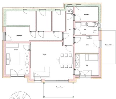 Charmante 3-Zimmer-Wohnung mit EBK und 2 Terassen