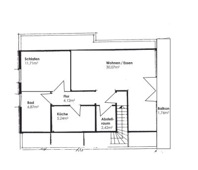 Möblierte 2-Zimmer Einliegerwohnung – 62m² im 1. Obergeschoss