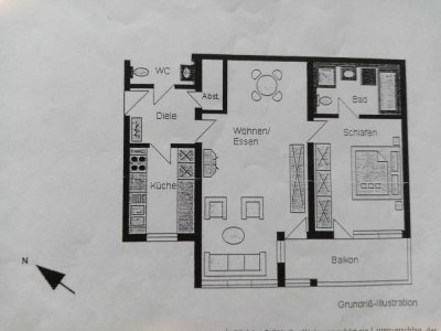Stilvolle 2,5-Zimmer-Wohnung mit Balkon und Einbauküche in Weil der Stadt