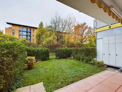 HÜBSCHE GARTENWOHNUNG MIT SONNIGER SÜDWEST-TERRASSE UND TIEFGARAGENSTELLPLATZ