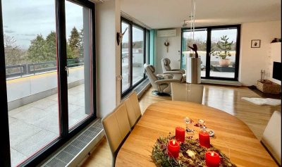 Atemberaubendes Penthouse mit Kamin, Sauna und Schwimmbad