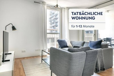 Donaumarina, Bestlage Donau &amp; Innenstadt, direkt an der U-Bahn, 3 Zimmer mit Fitness, Sauna, Loggia(VIE144)