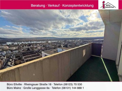 Gepflegtes 1 ZKB-Appartement mit Süd-Balkon und Rheinblick