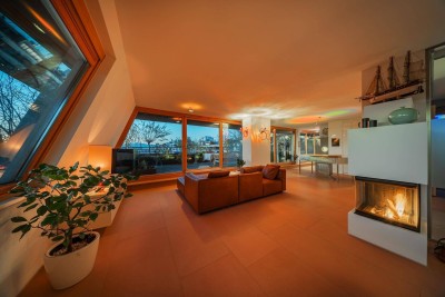 Penthouse mit Dachgarten auf Wohnebene