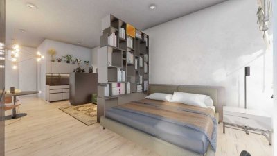 1-Zi-Apartment im Loftstyle, Fb-Hzg., EBK, Keller