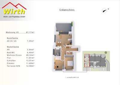 Wohnung 05	   -	87,77 m²