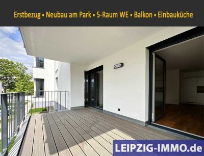 ERSTBEZUG am Park ** Neubau ** 5-Raum WE **großer Balkon ** Einbauküche ** Tiefgarage ** Lift