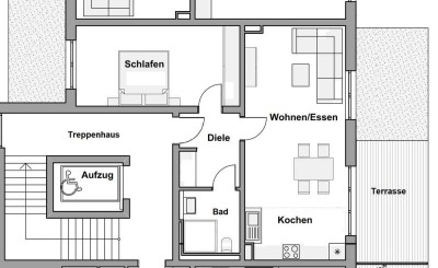 Neubau: 2-Zimmer Servicewohnung in Weilerswist Wohnung A13